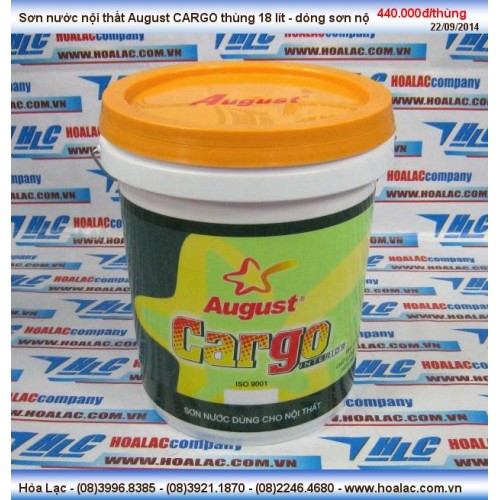 Sơn nước nội thất August CARGO thùng 18 lít - dòng sơn nội thất kinh tế Sơn nước nội thất August CARGO thùng 18 lít - dòng sơn nội thất kinh tế