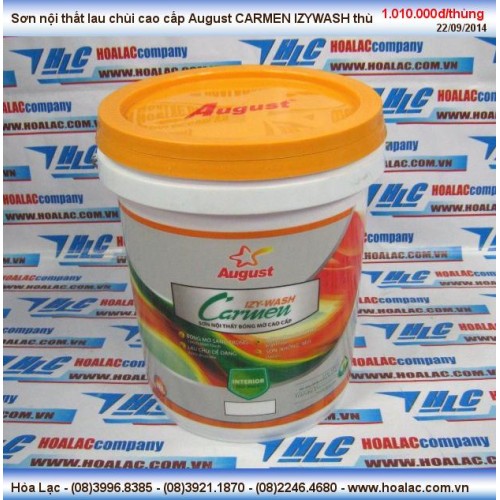 Sơn nội thất lau chùi cao cấp August CARMEN IZYWASH thùng 18 lít Sơn nội thất lau chùi cao cấp August CARMEN IZYWASH thùng 18 lít